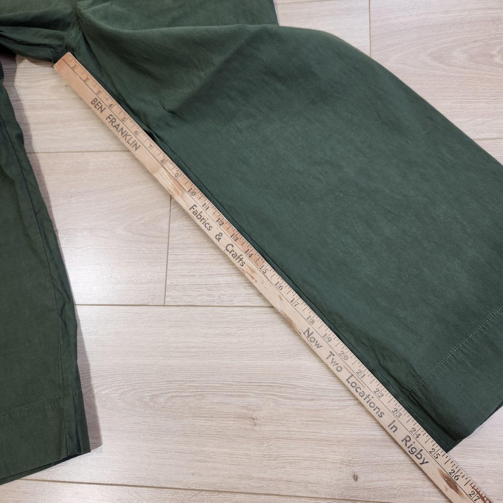 Maeve Pants Womens 30 Green The Colette Twill Wide Leg Relaxed Chino Stretch - Picture 8 of 10